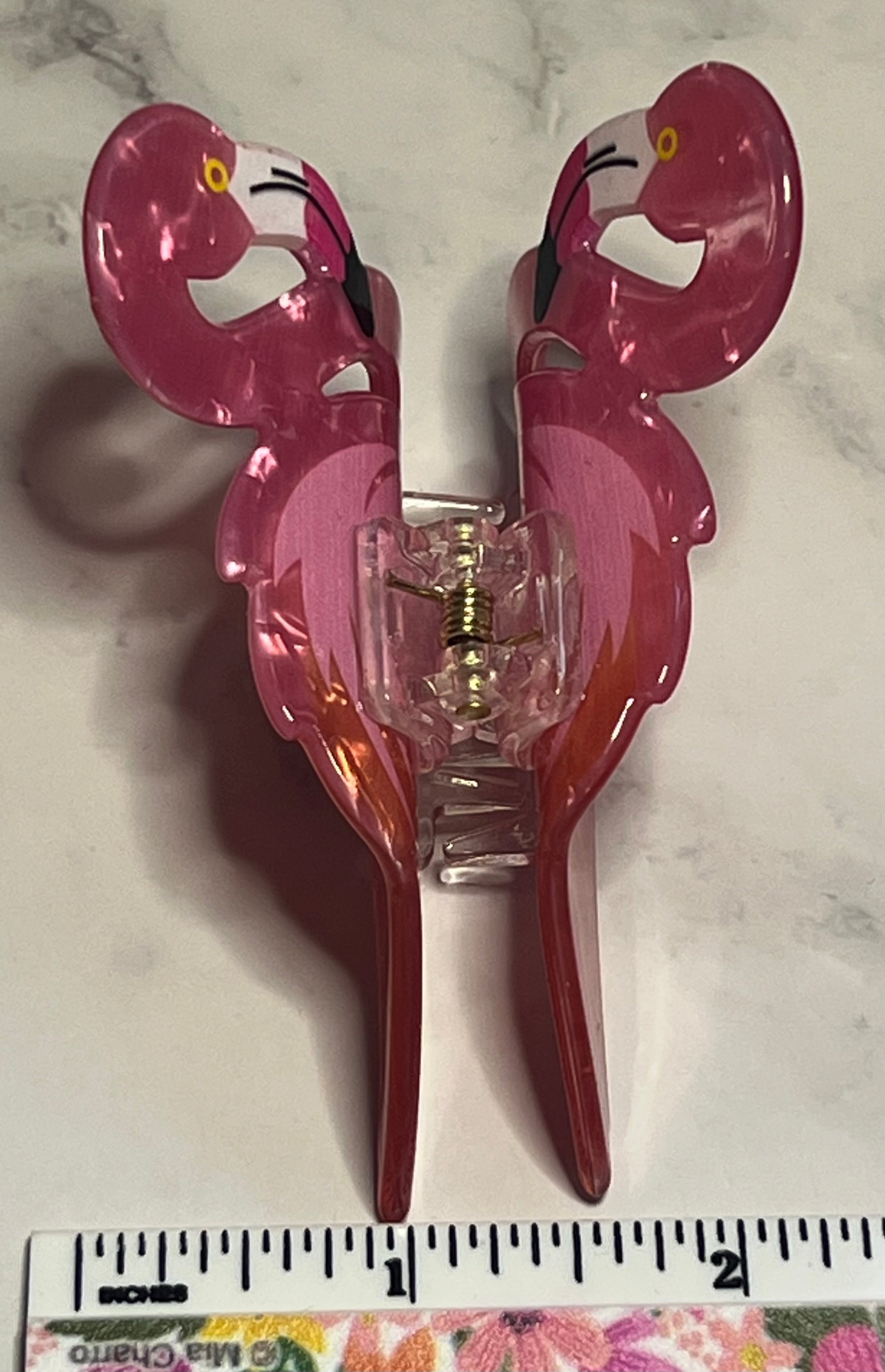 Hair Claw / Clip - Pink Flamingo