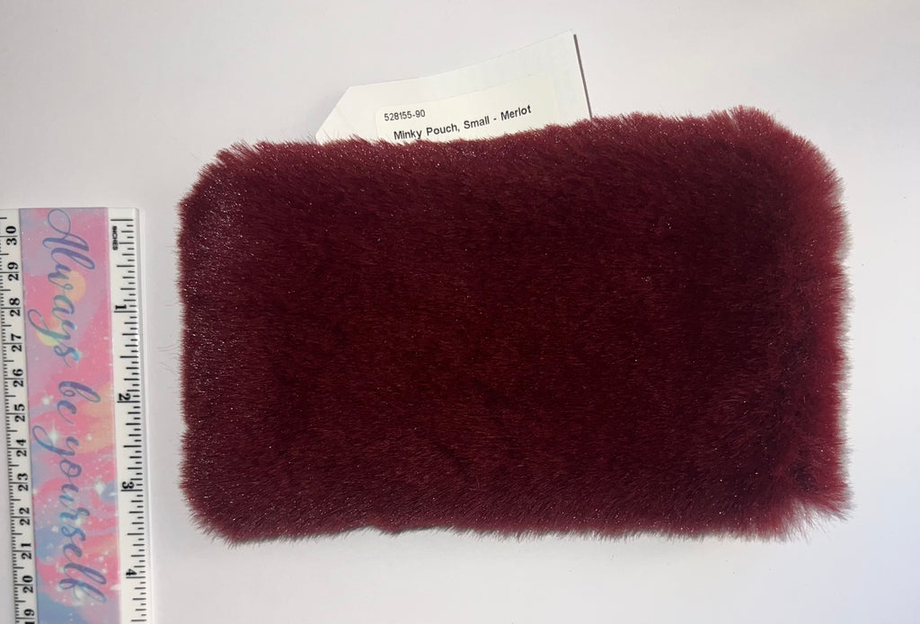 Minky Pouch Bag - Merlot