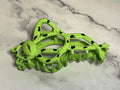 Hair Claw / Clip - Green Spotted Frog