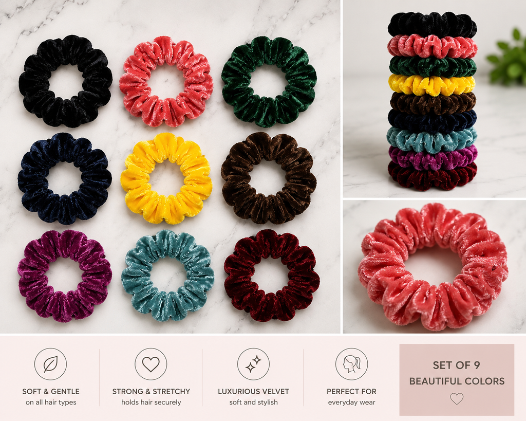 Hair Scrunchie - Mini Velvet - Various Colors