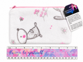 Minky Pouch - Bunnies Pink Zipper