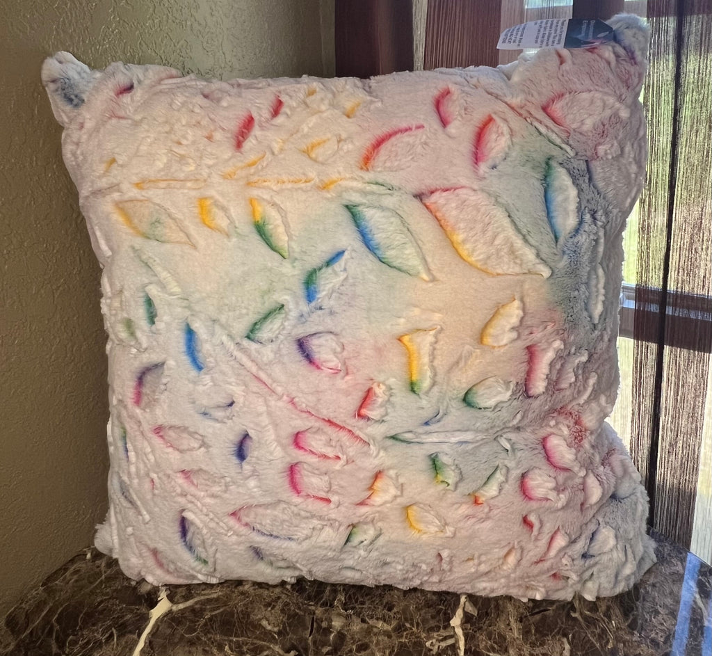 Minky Throw Pillow - Vibrant Poppy