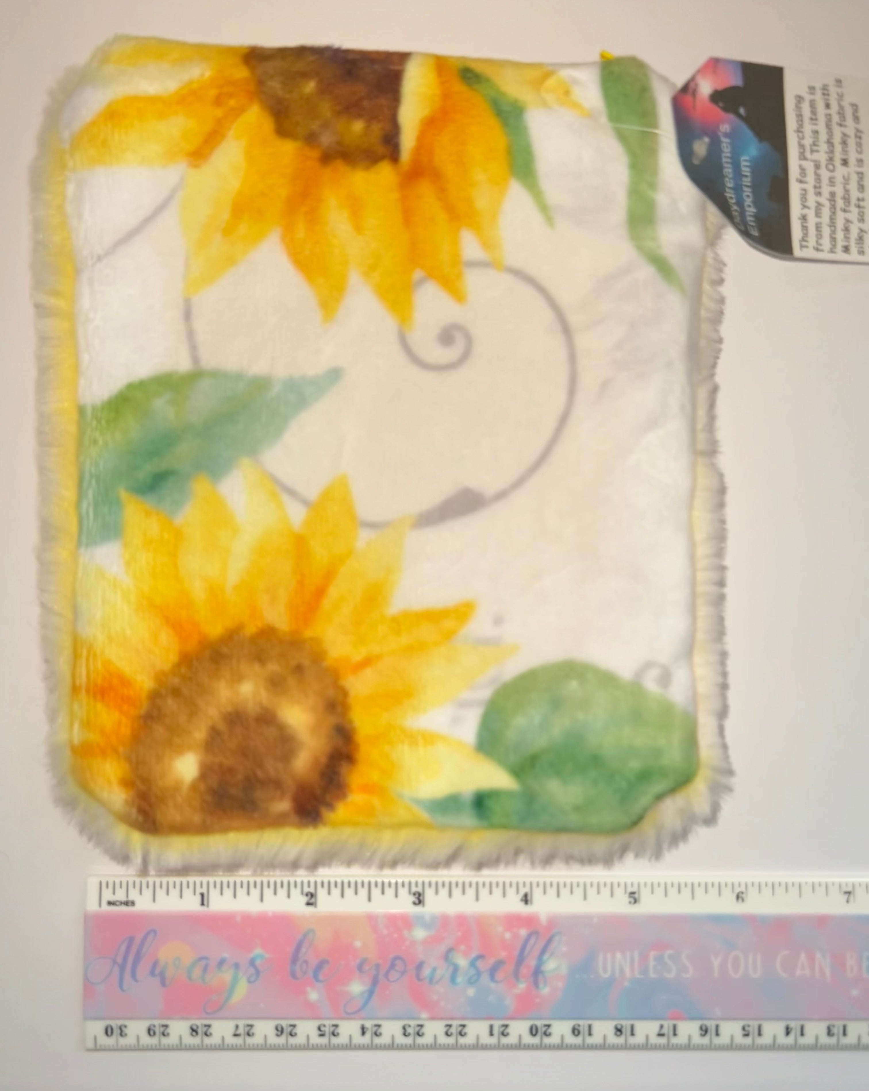 Minky Sunflower Pouch Bag