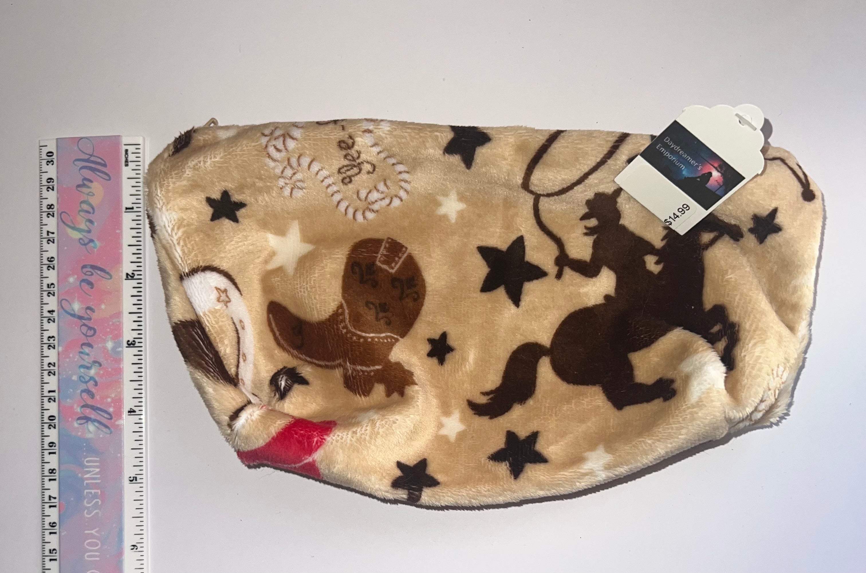 Minky Cowboy Minky Pouch Bag