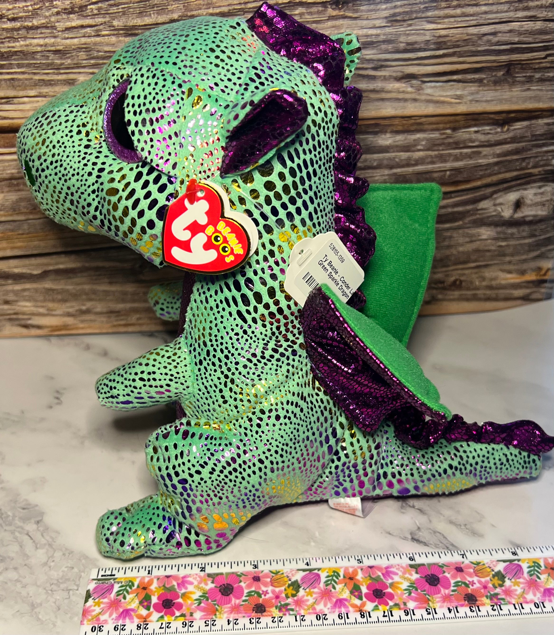 Ty Beanie Boo's Cinder Dragon Plush – 13" – New With Tags