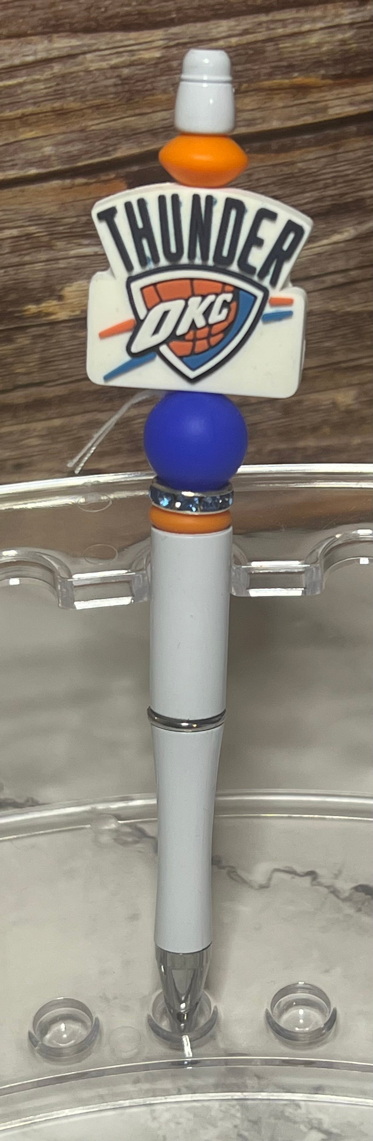 Beadable Ink Pen - OU, OSU, Thunder