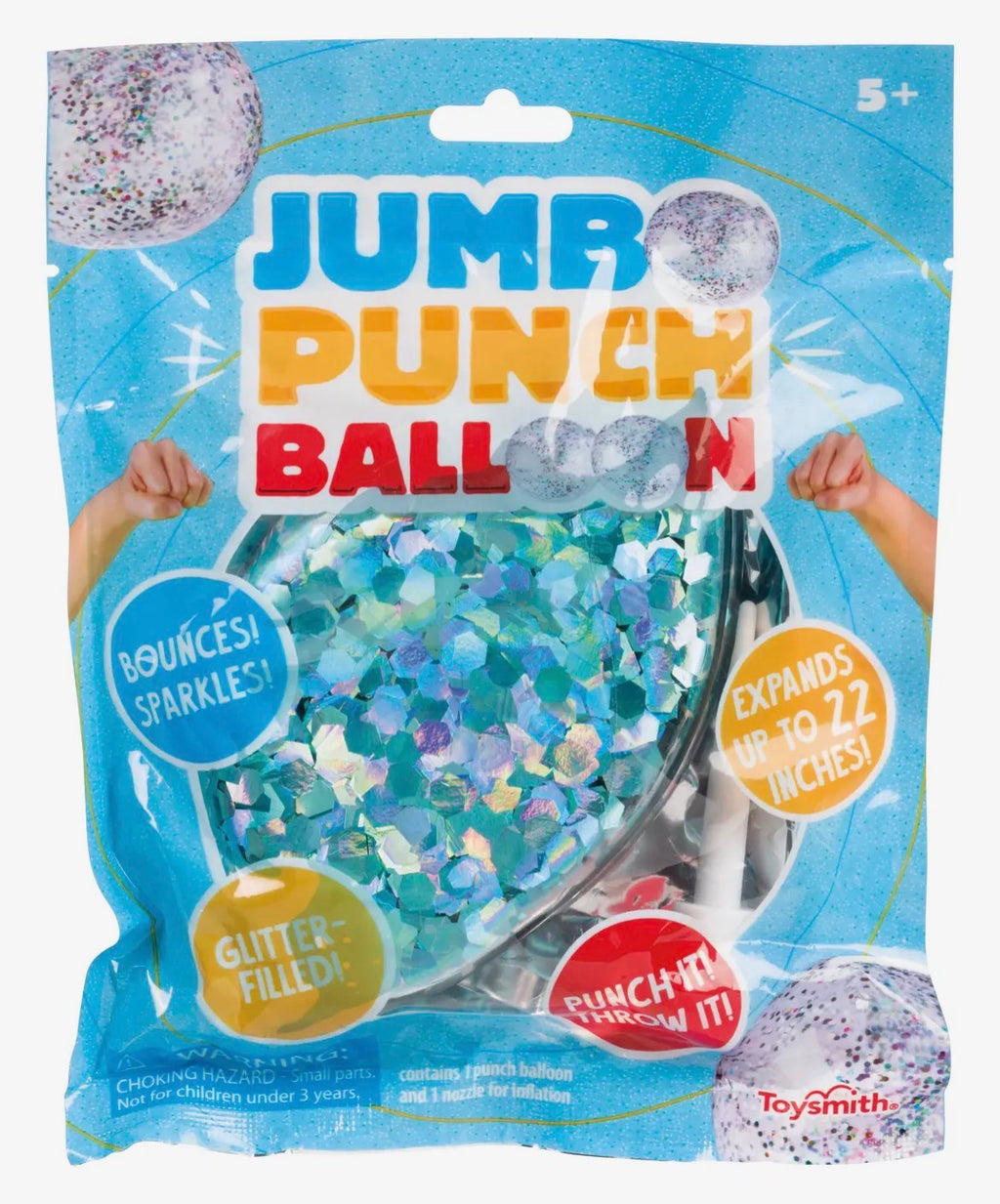 Glittery Jumbo 22” Punch Balloon