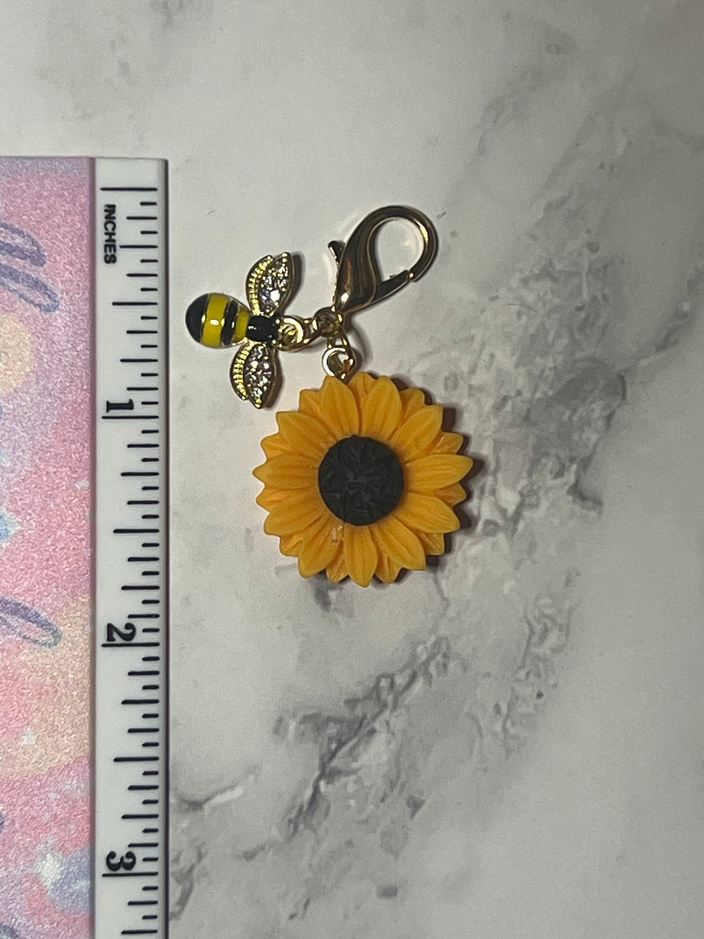 Bee Sunflower Charm