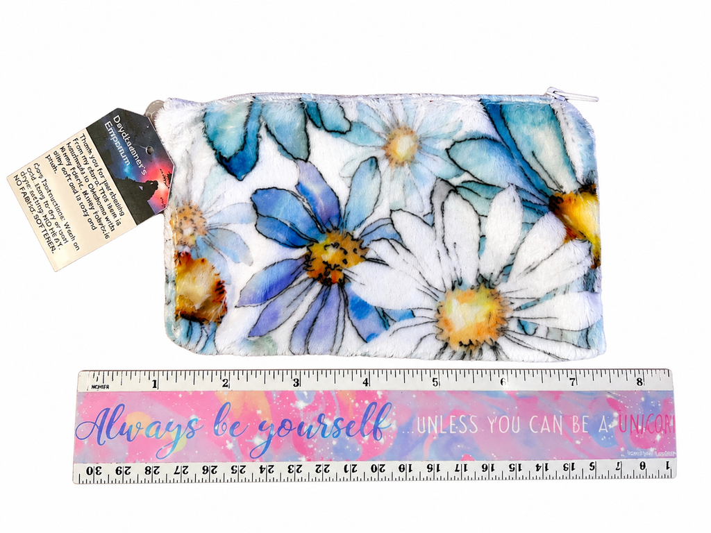 Minky Pouch - Blue Floral