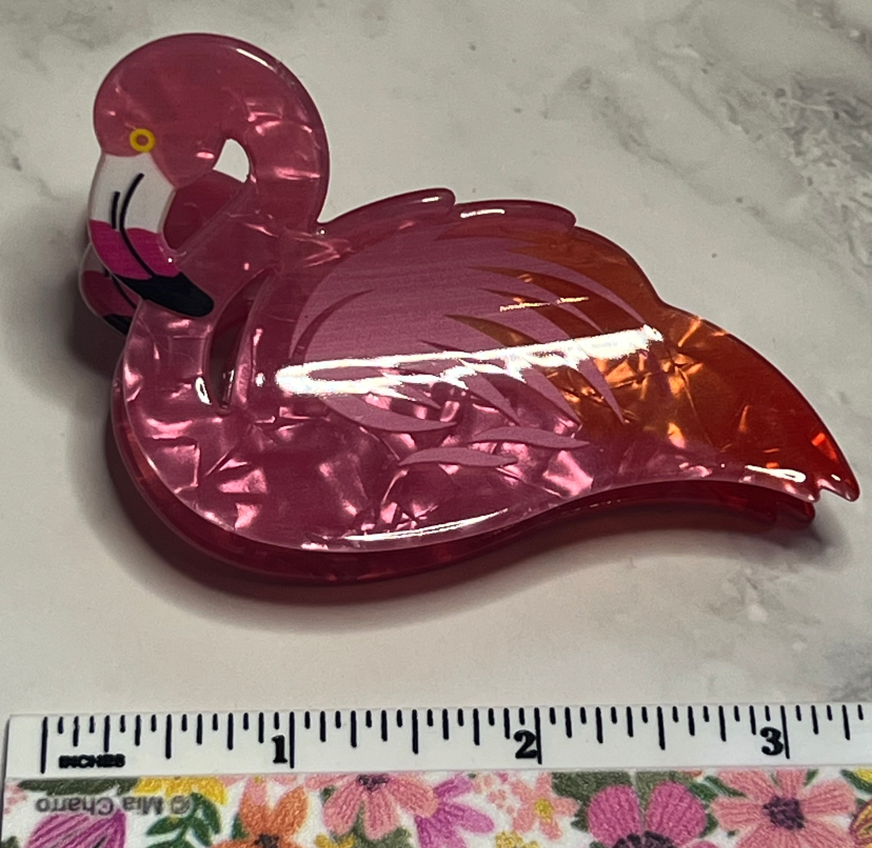 Hair Claw / Clip - Pink Flamingo