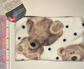 Minky Teddy Bears Pouch Bag