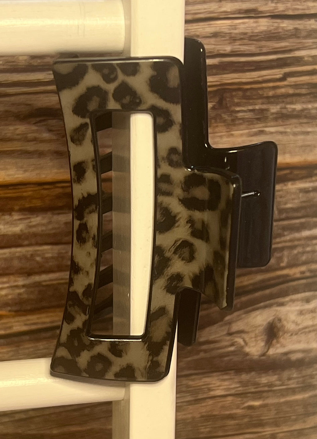 Hair Claw / Clip - Leopard Black