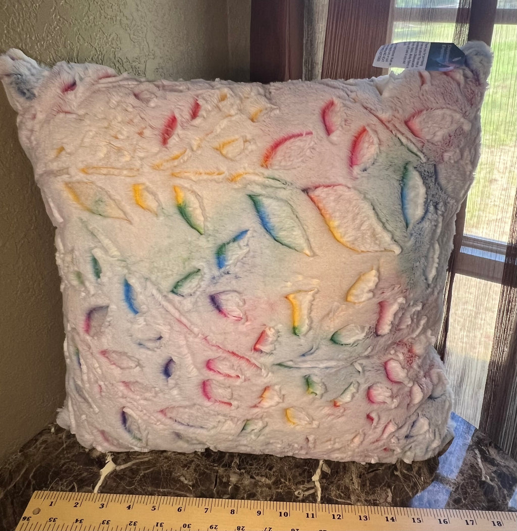 Minky Throw Pillow - Vibrant Poppy