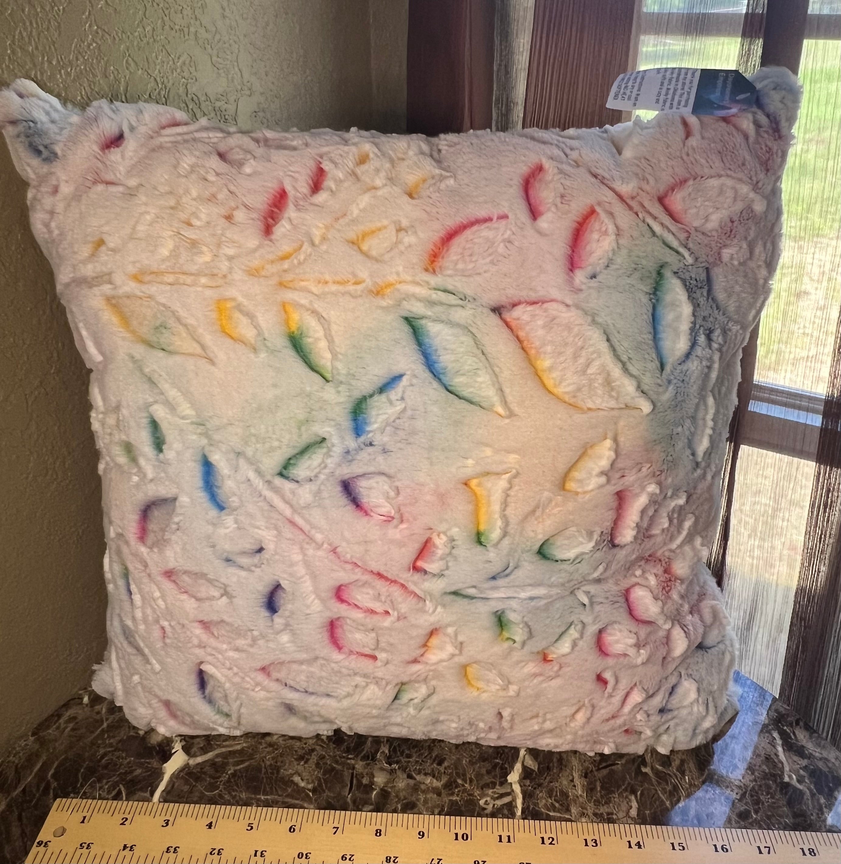 Minky Throw Pillow - Vibrant Poppy