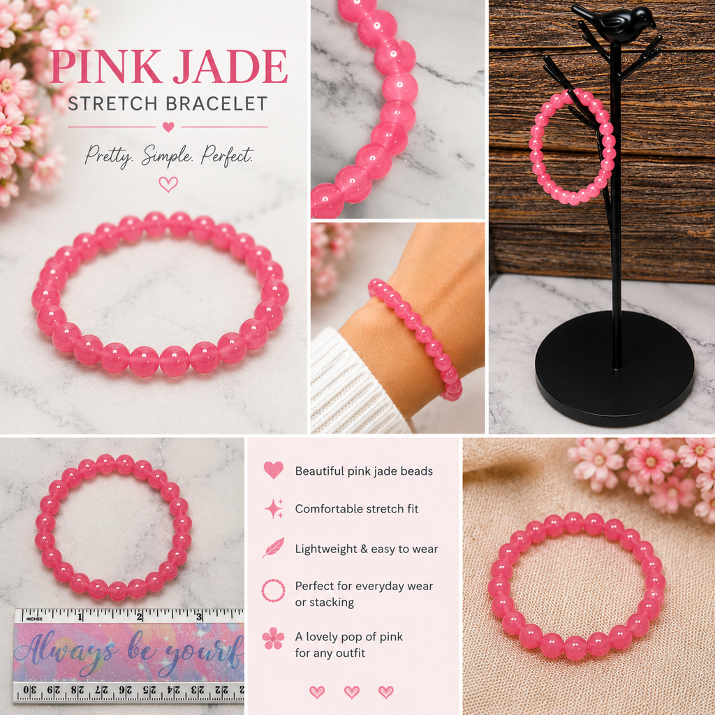 Bracelet - Pink Jade