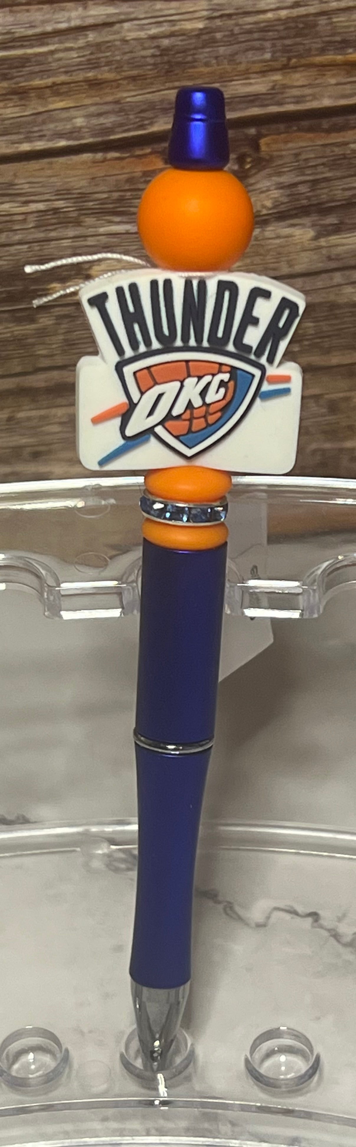 Beadable Ink Pen - OU, OSU, Thunder