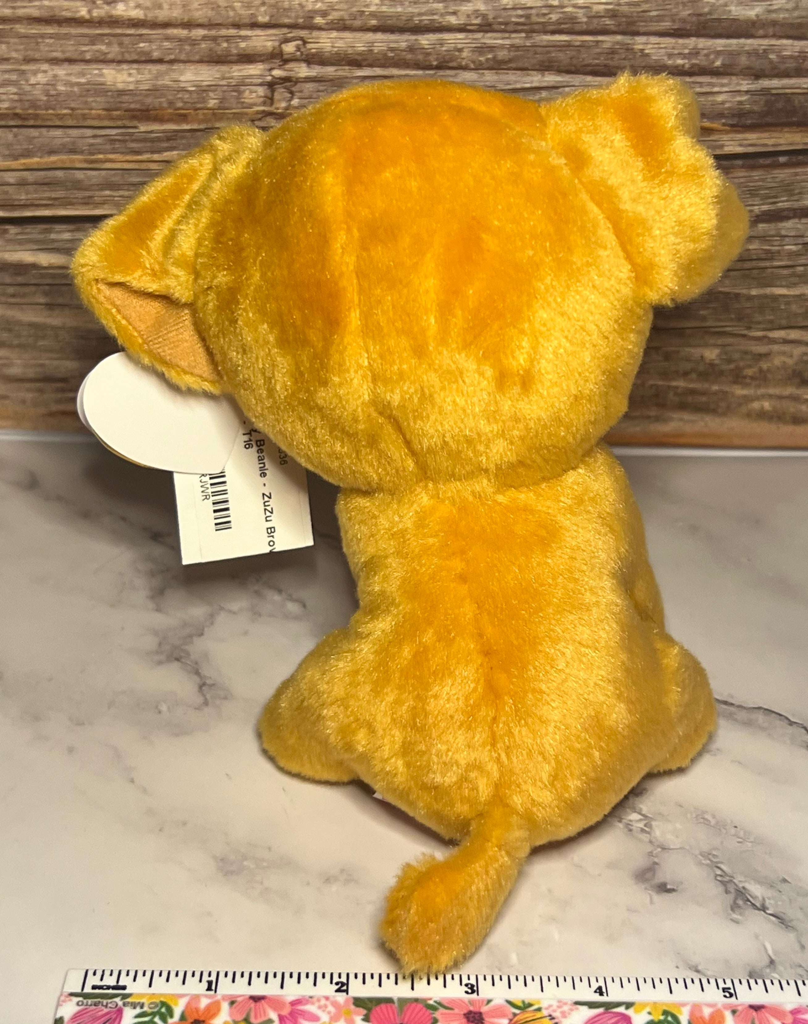Ty Beanie Baby - Zu Zu - Brown Dog Puppy