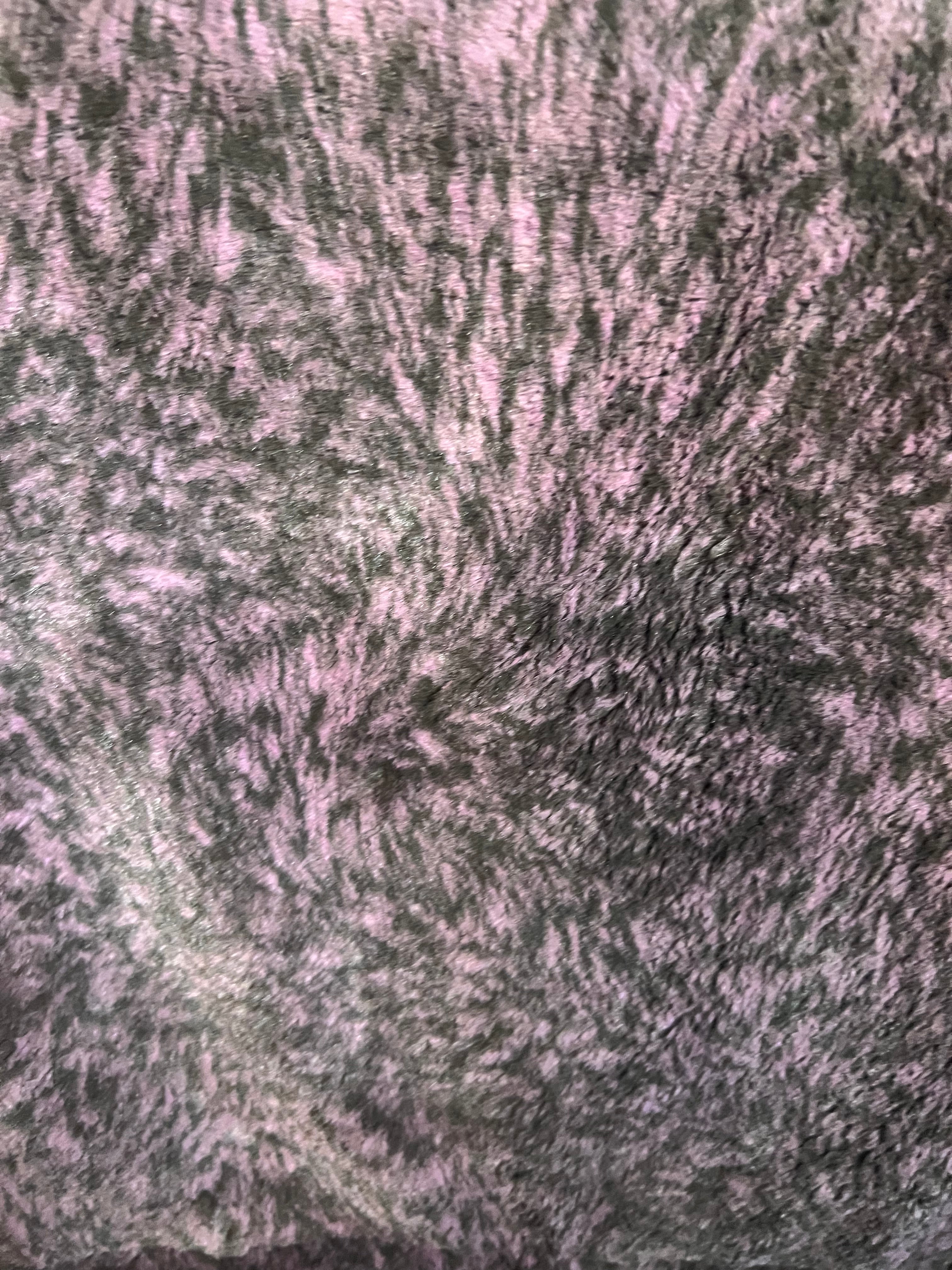 Minky Baby Blanket - Purple & Black - Jasper, Fig / Dewberry-Approx Size 30”x36”