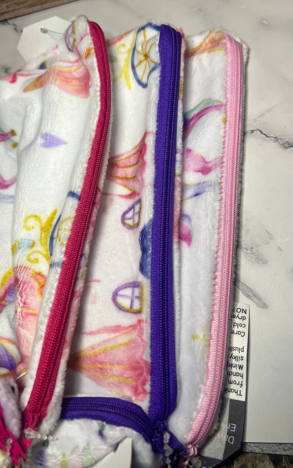 Minky 3-Piece Zipper Pouch Set - Fairy Tale Cuddle