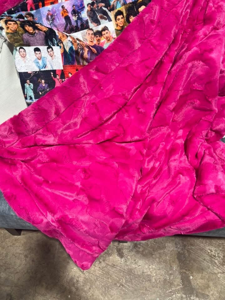 Jonas Brothers Minky Blanket Approx Size 53 x 64”