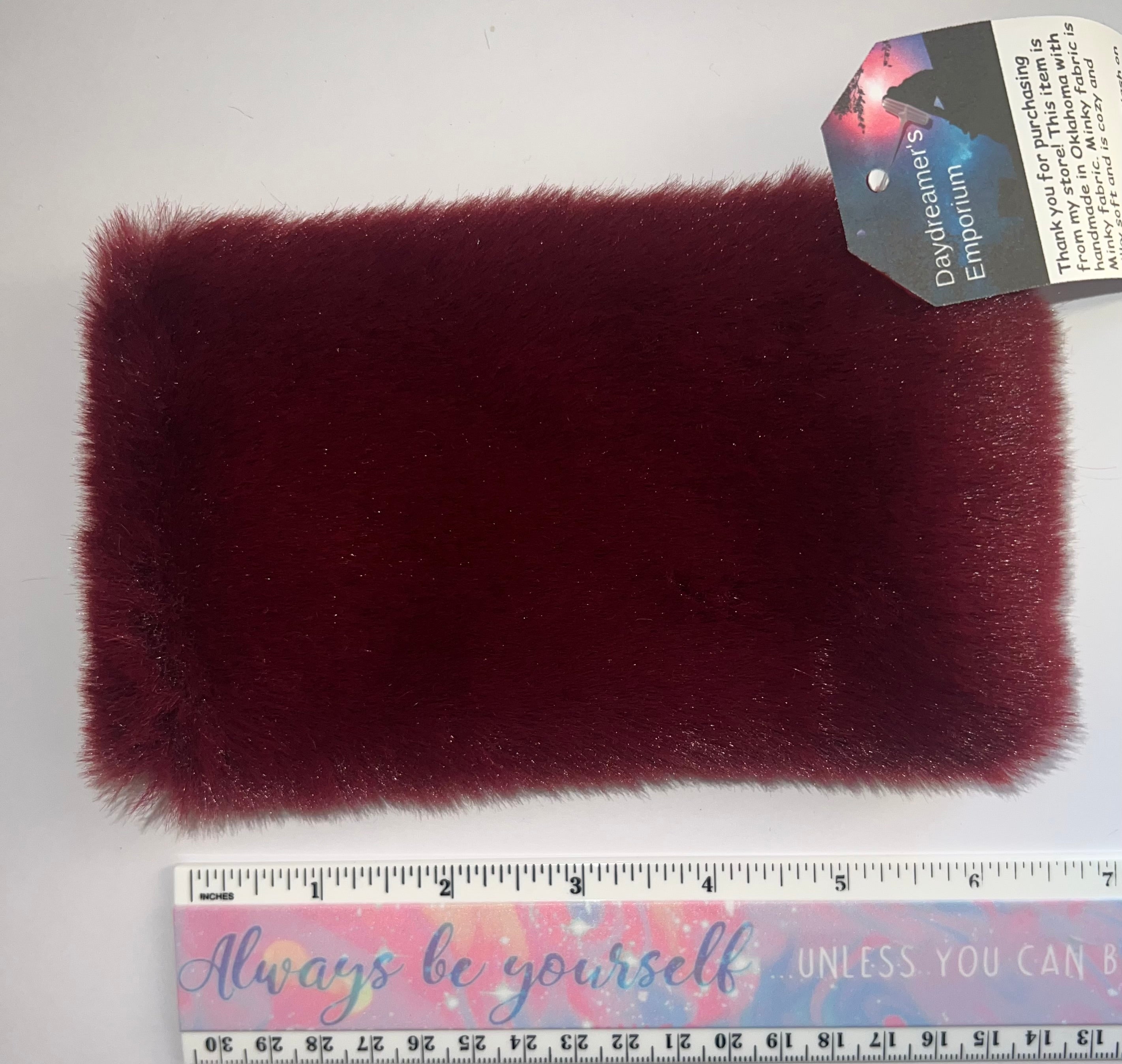 Minky Pouch Bag - Merlot