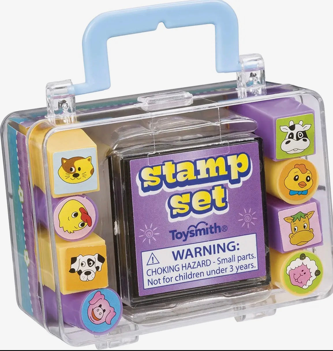 Mini Stamp Set with Case and 8 Stamps, Art Kit, Ink, Decorate!