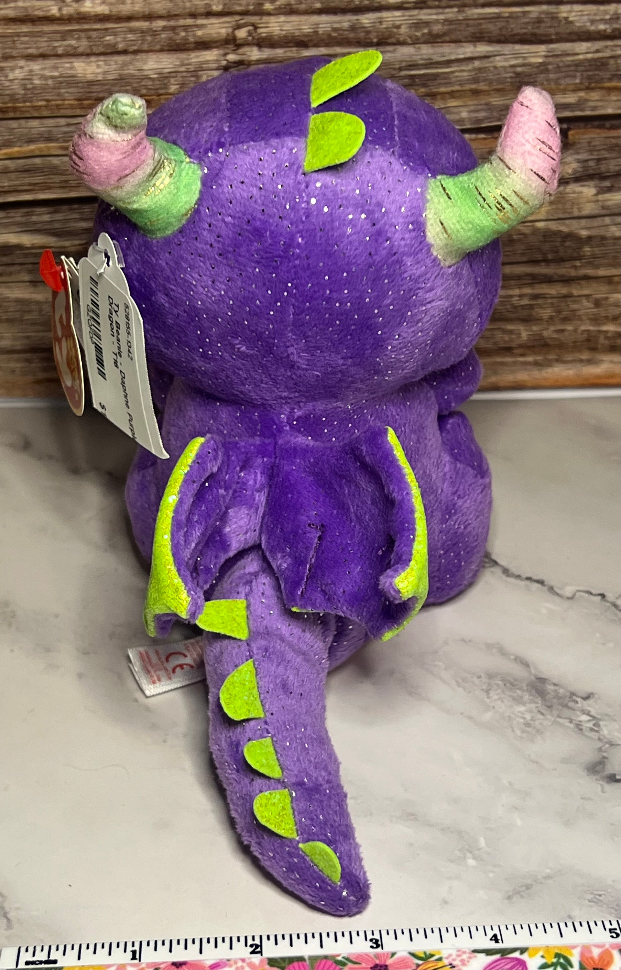 Ty Beanie Baby - Daphne Purple Dragon