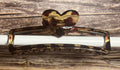 Hair Claw / Clip - Leopard Large Heart Rectangle
