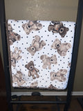 Minky Baby Blanket - Teddy Bears/Brown