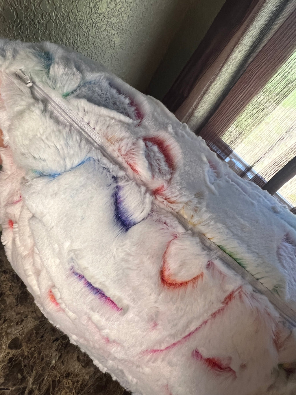 Minky Throw Pillow - Vibrant Poppy