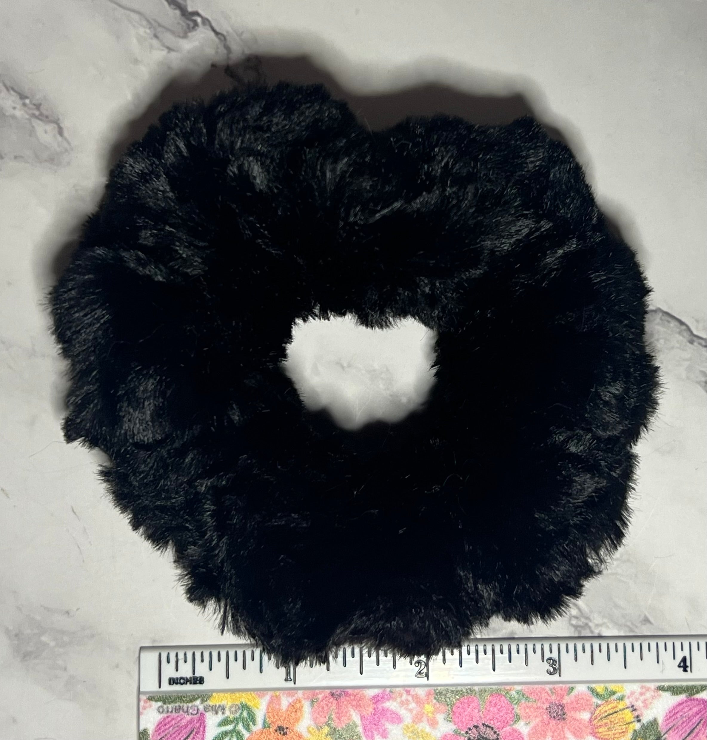 Minky Scrunchie - Black & Browns
