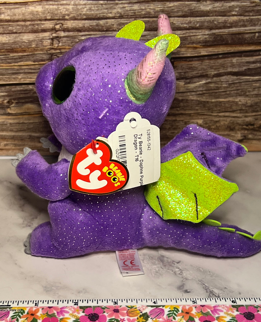 Ty Beanie Baby - Daphne Purple Dragon