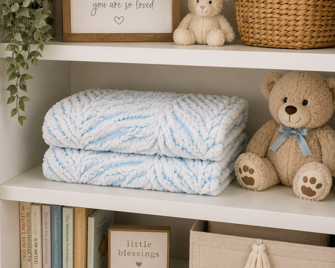 Minky Baby Blanket - Blue Prism
