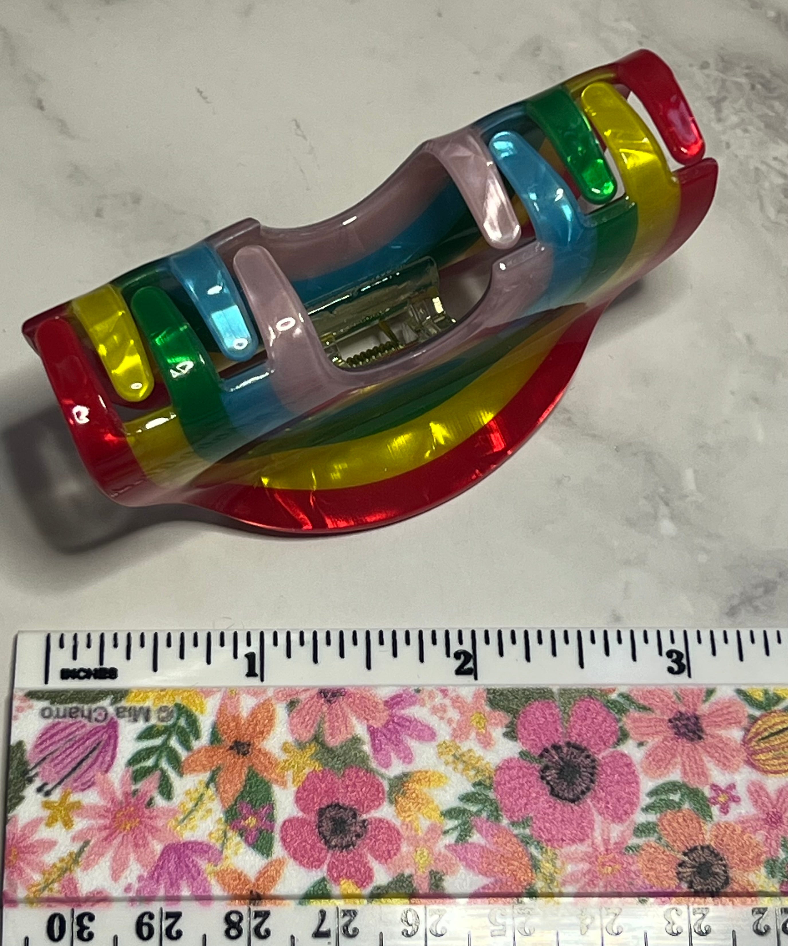 Hair Claw / Clip - Colorful Rainbow