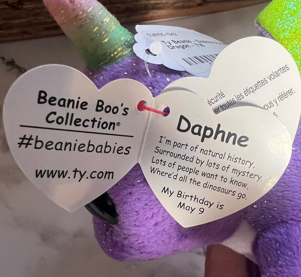 Ty Beanie Baby - Daphne Purple Dragon