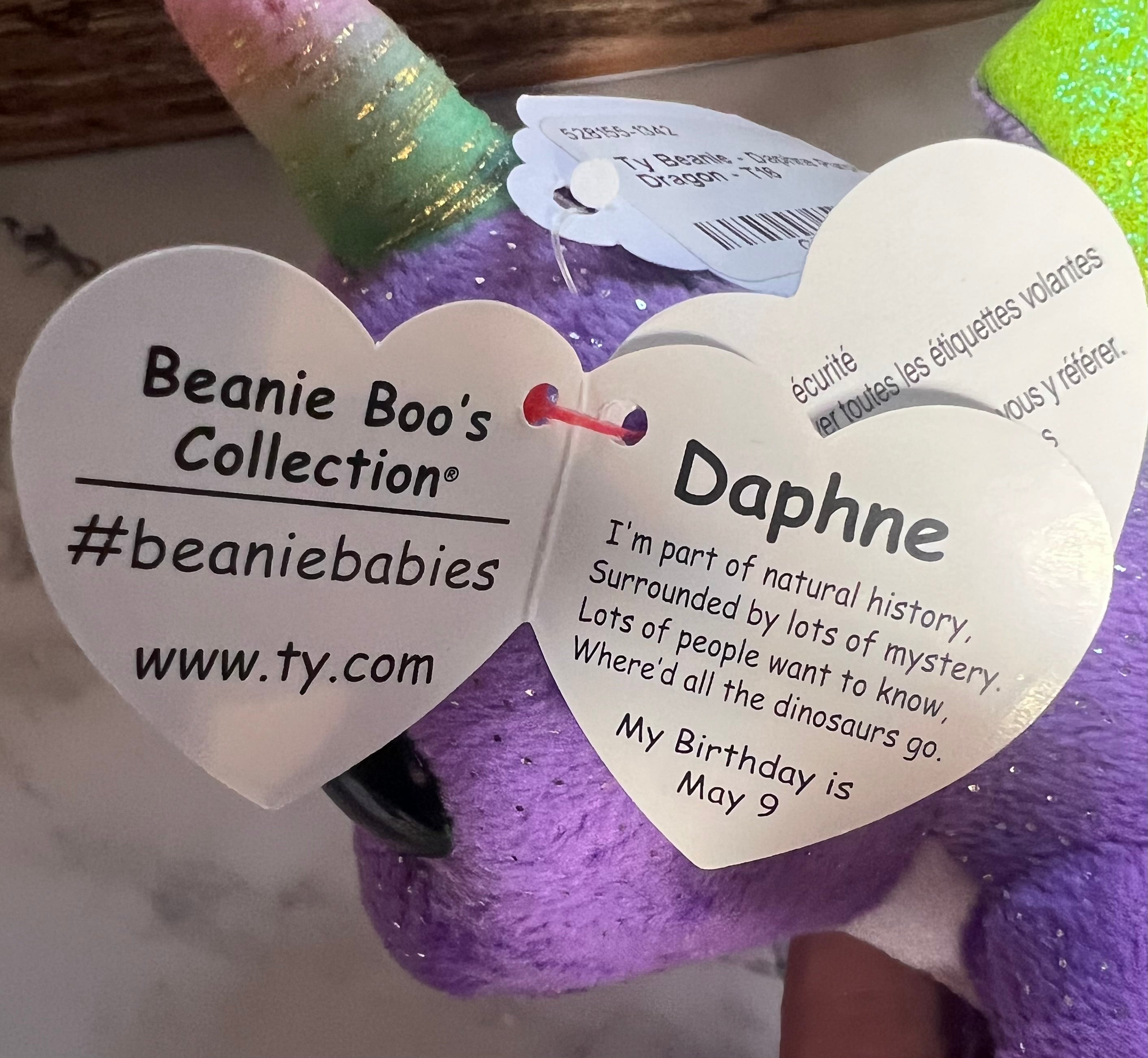 Ty Beanie Baby - Daphne Purple Dragon