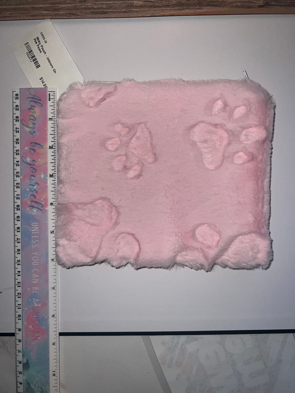 Minky Unicorn and Pink Paws Pouch Bag
