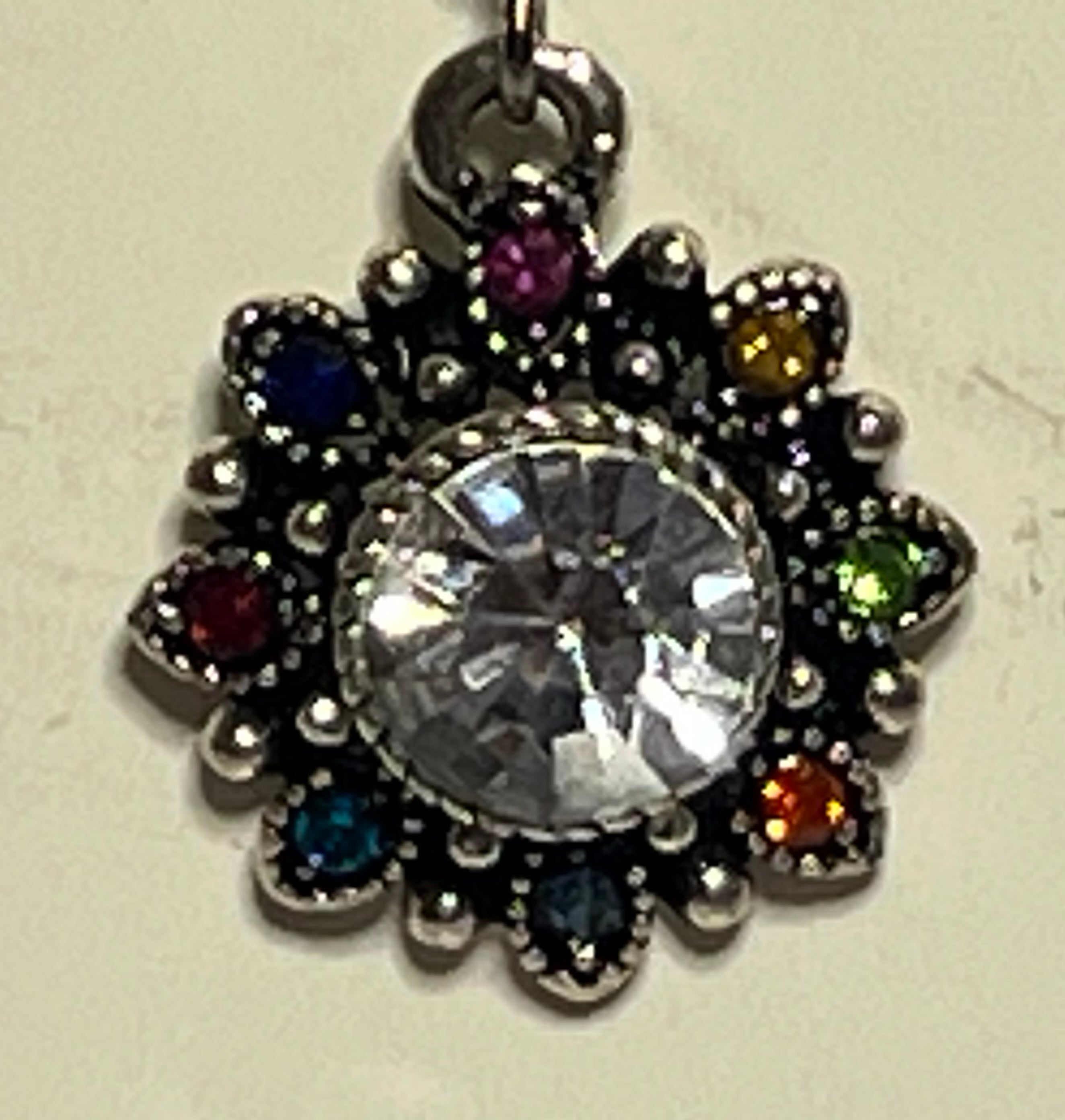 Earring - Sterling Silver Colorful Flower