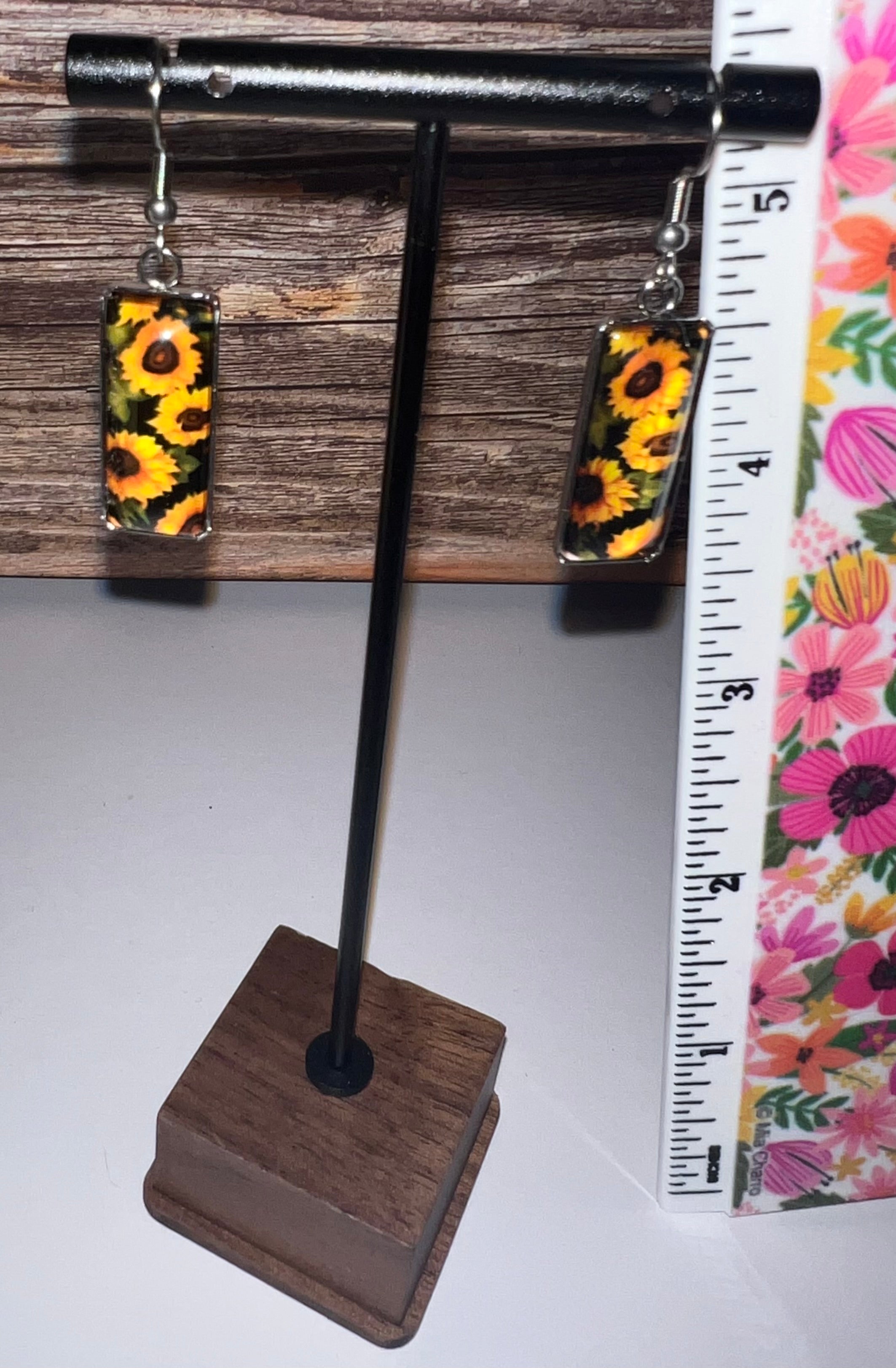 Sterling Silver Earrings - Sunflowers