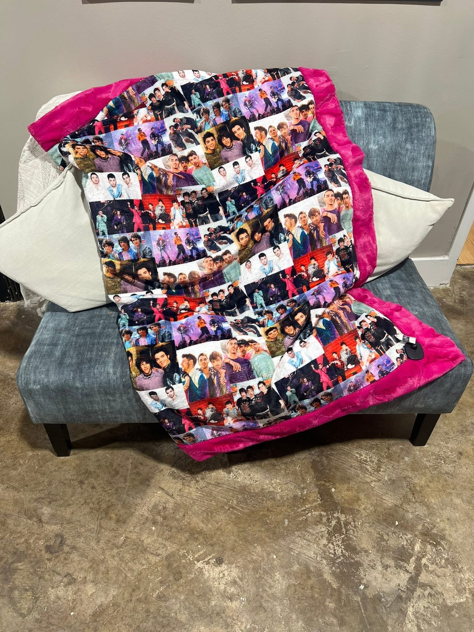 Jonas Brothers Minky Blanket Approx Size 53 x 64”