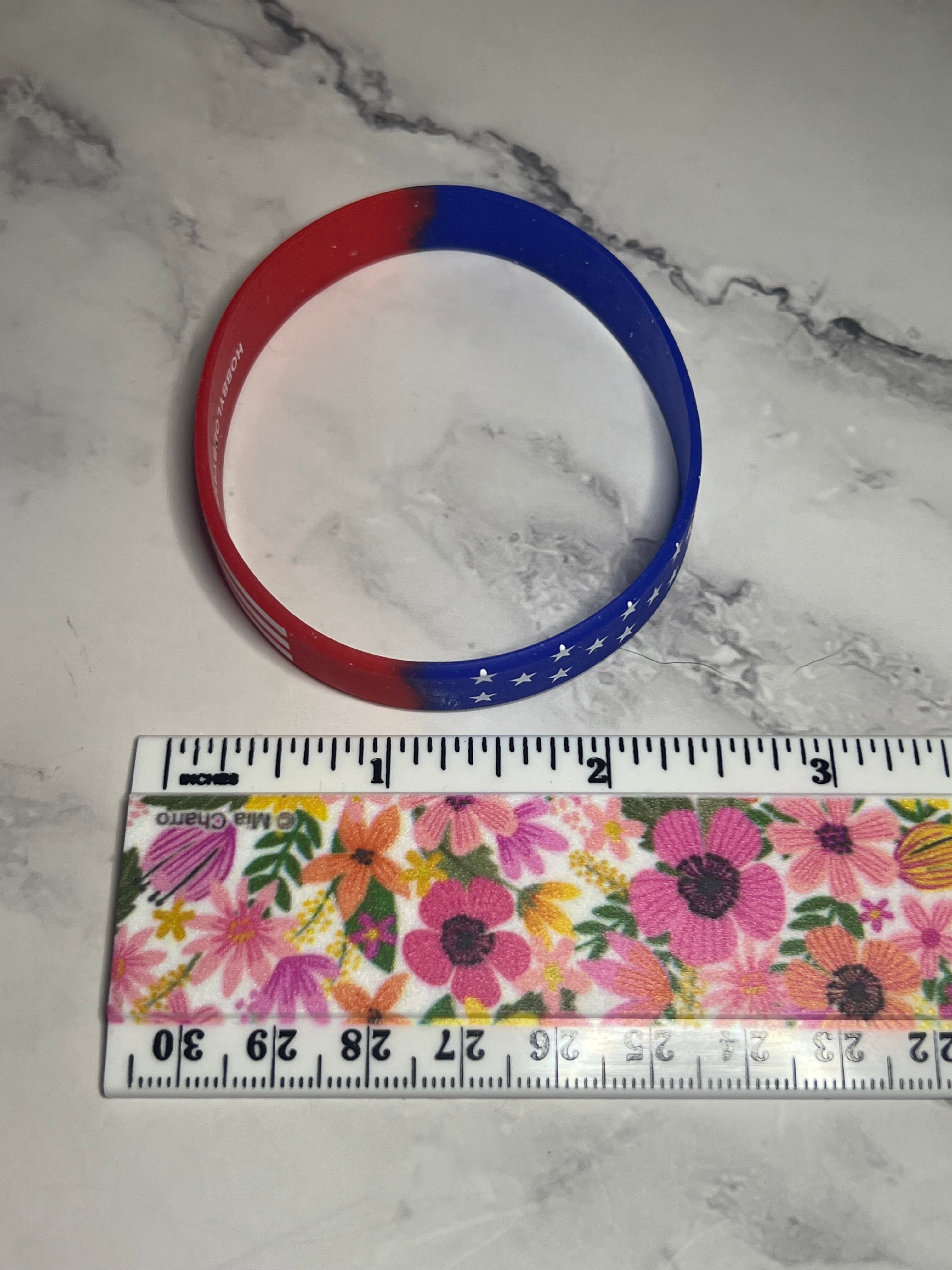 Patriotic Stars & Stripes Silicone Wristband Bracelet 🇺🇸