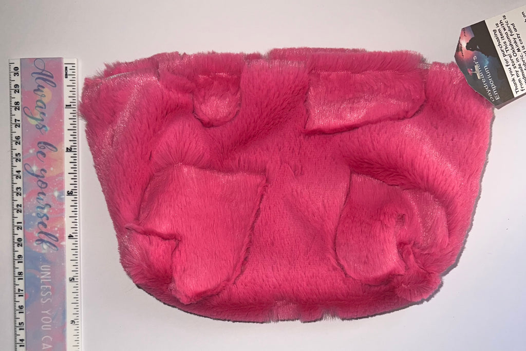 Minky Pink Embossed Hearts Pouch Bag