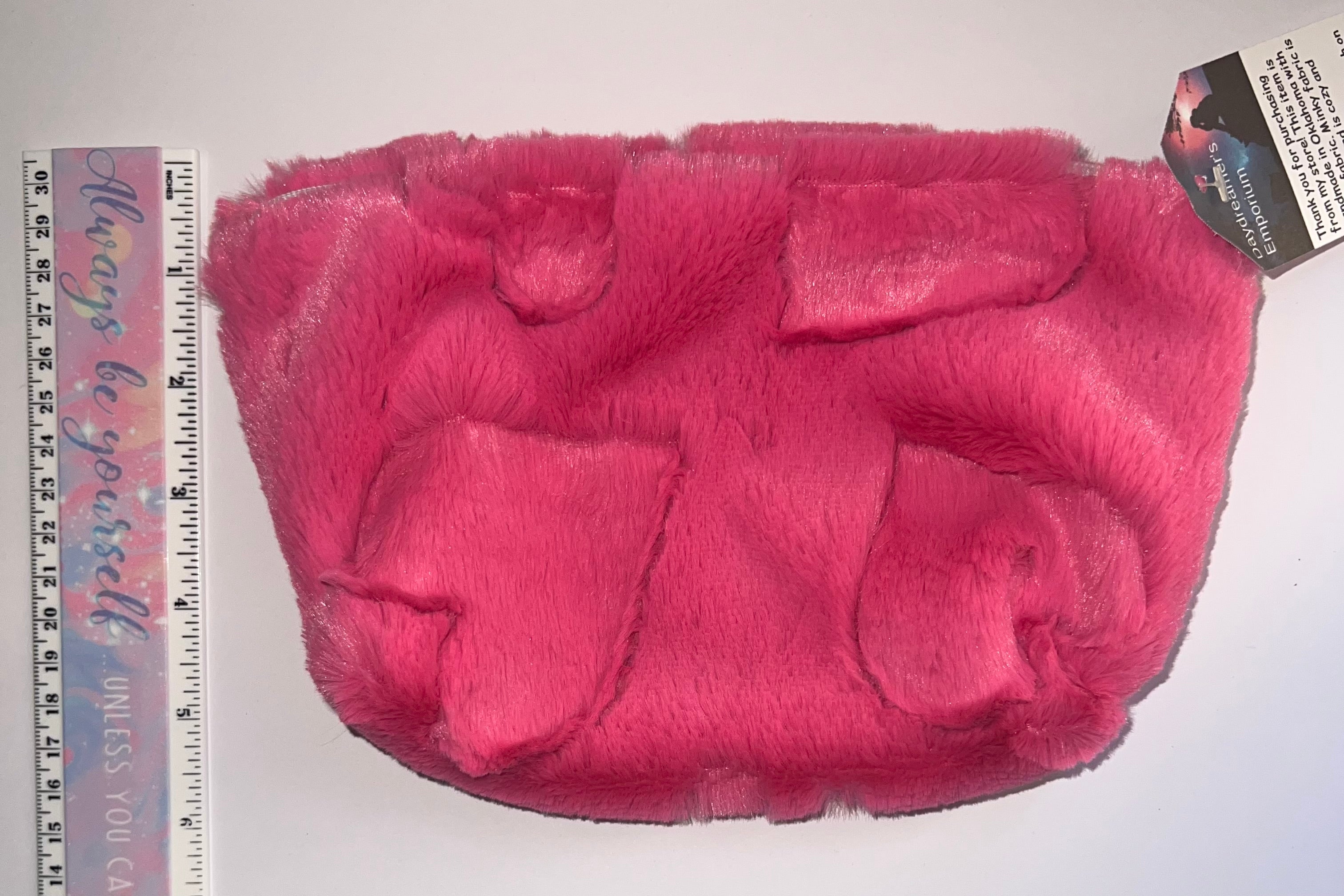 Minky Pink Embossed Hearts Pouch Bag