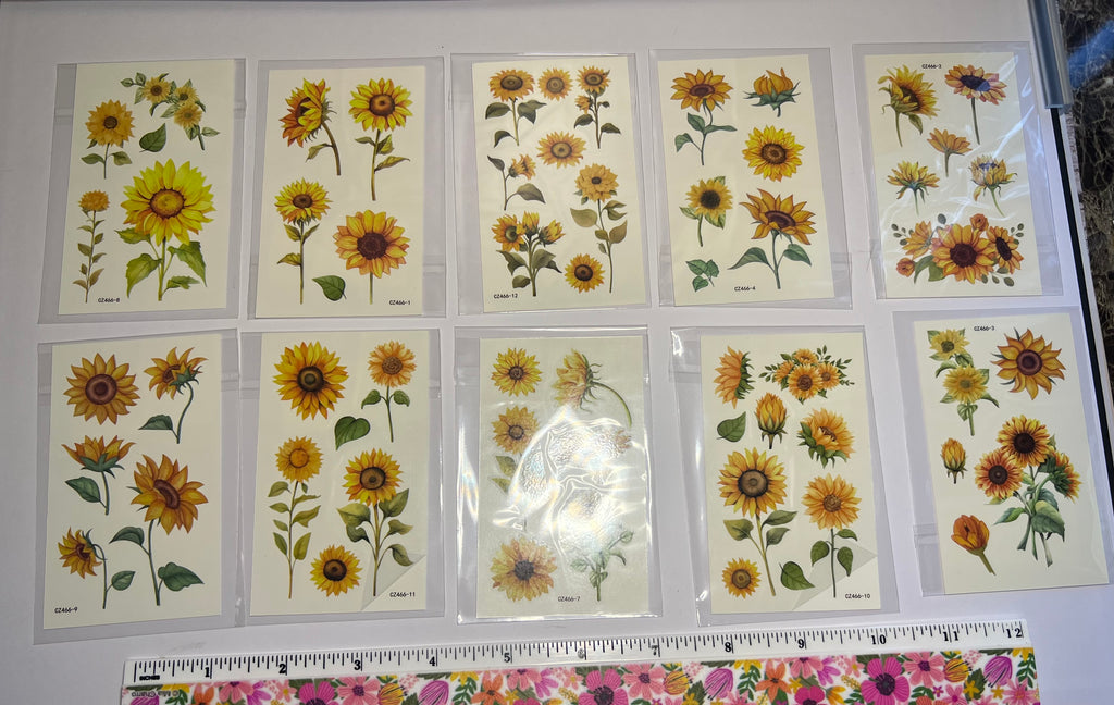 Sunflower Temporary Tattoo