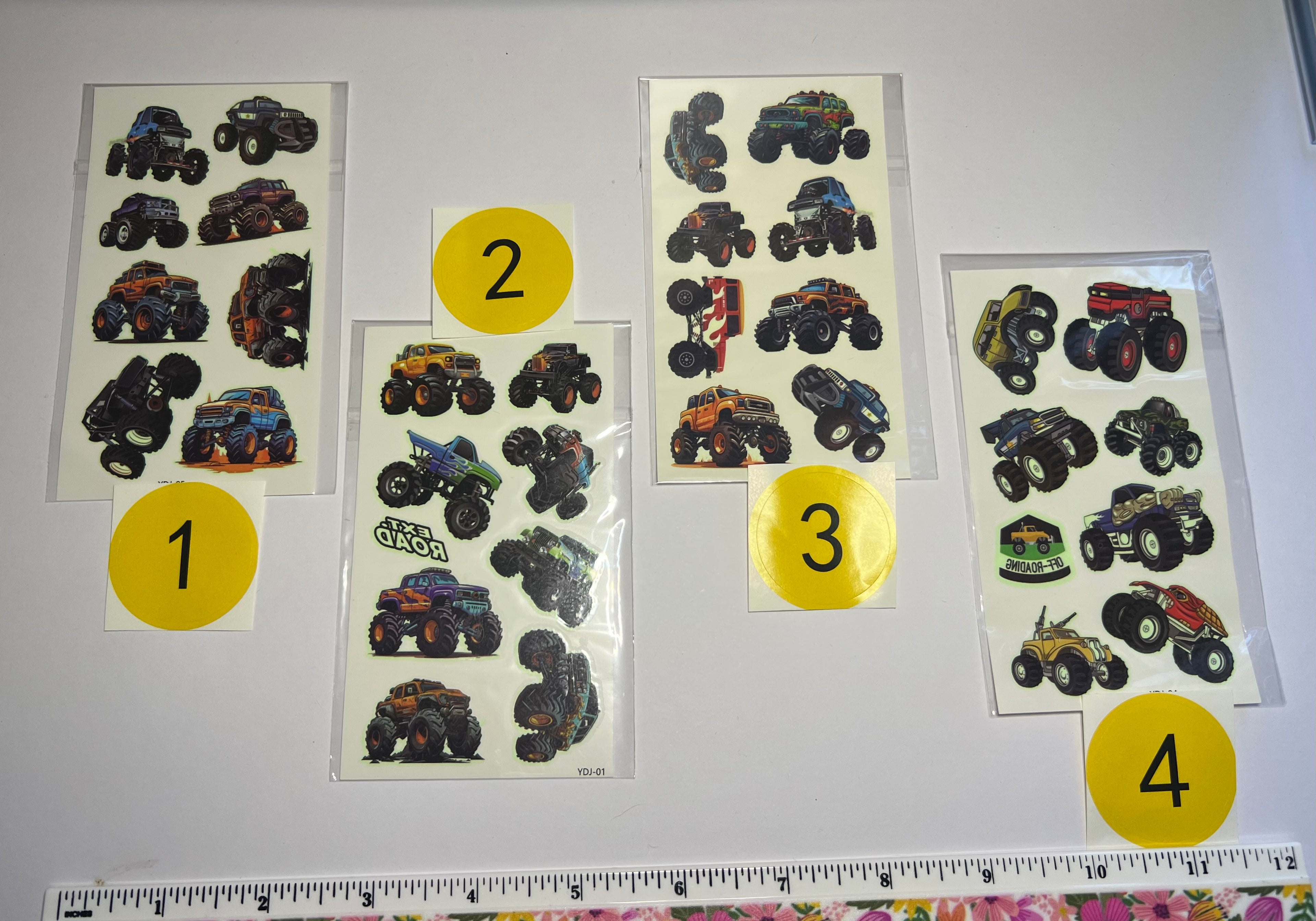 Monster Truck Temporary Tattoos