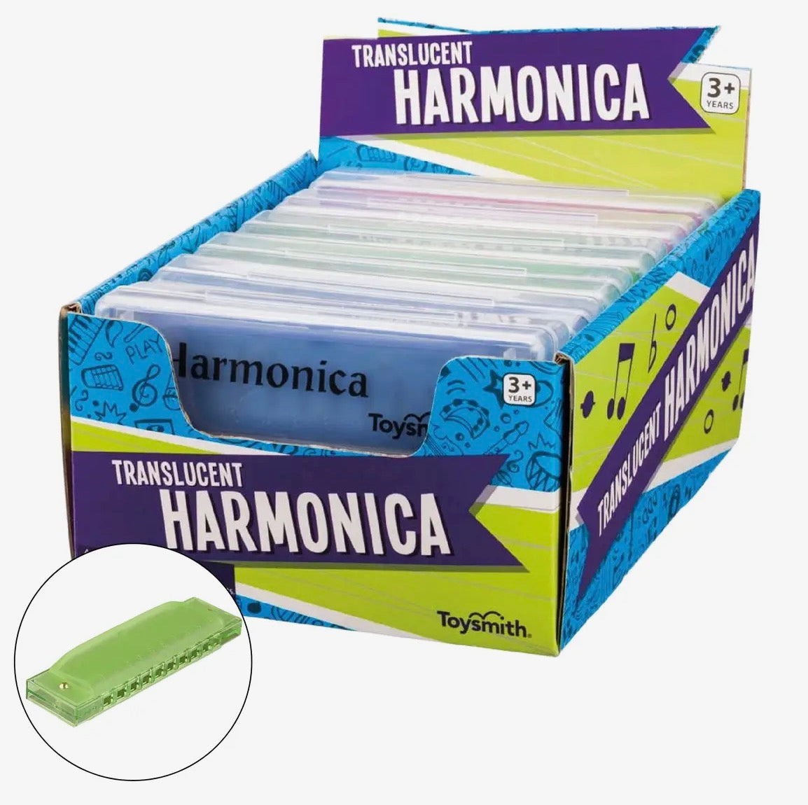 4” Translucent Harmonica