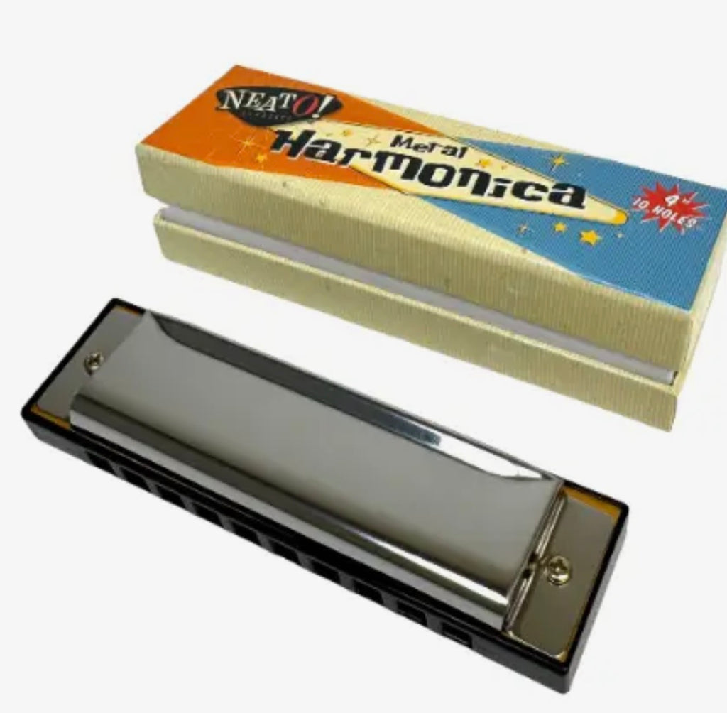 Neat! 4” Metal Harmonica - Retro Classics Vintage Toys