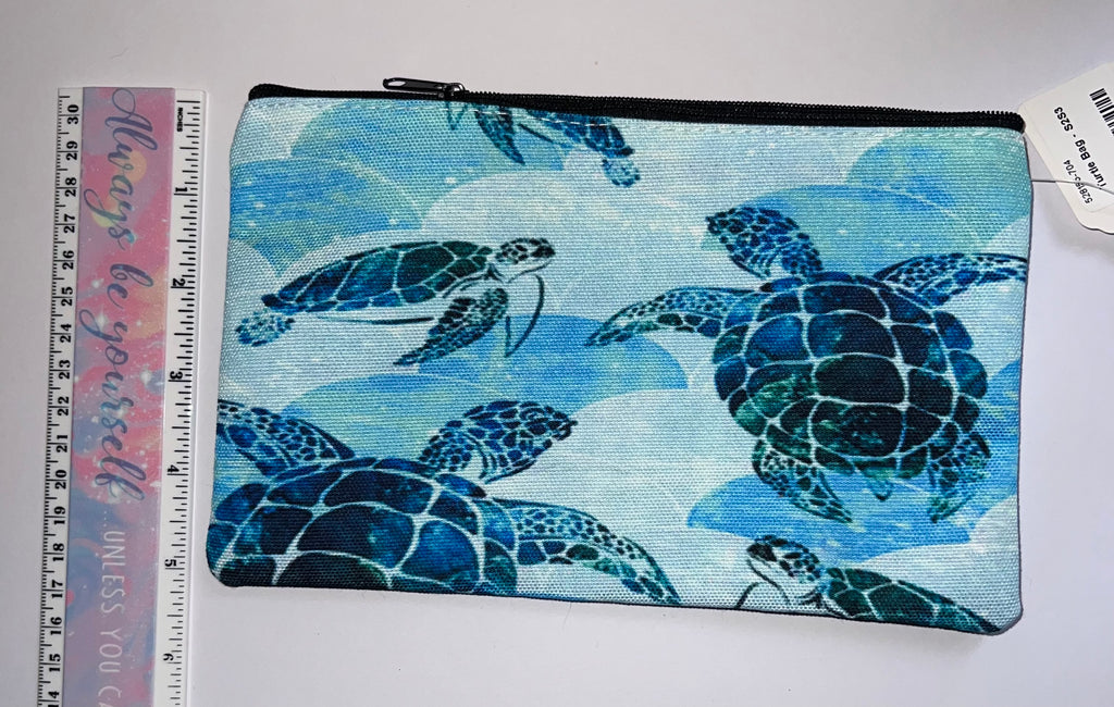 Canvas Turtle Zipper Bag