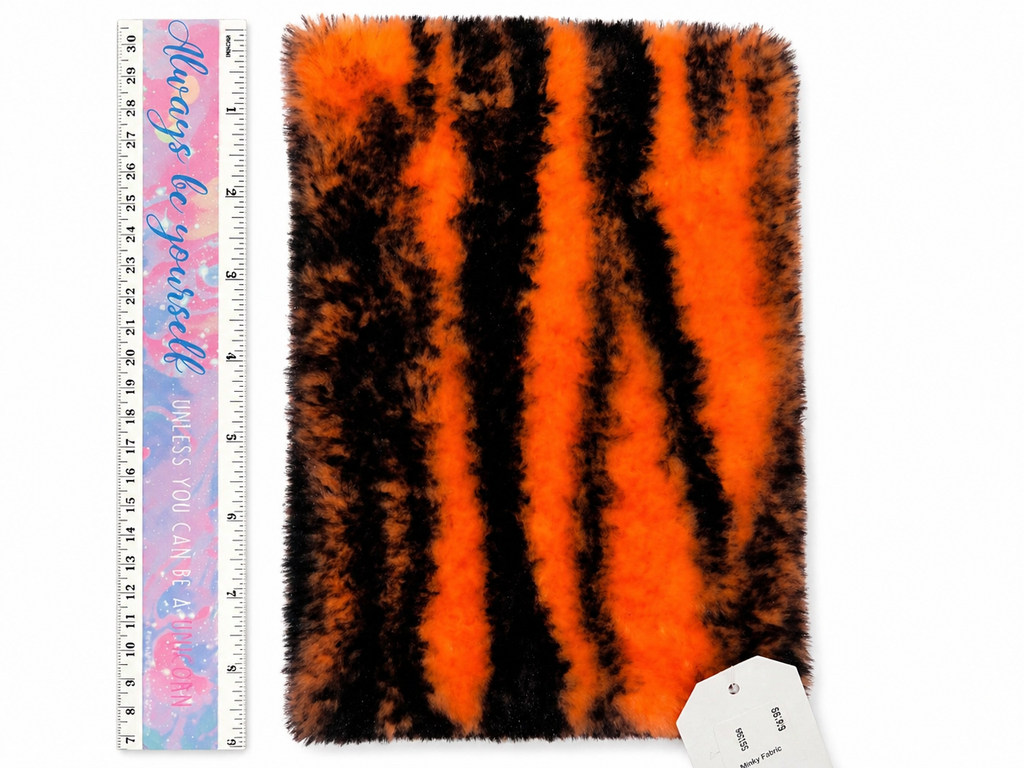 Minky Pouch - Orange/Black Zebra