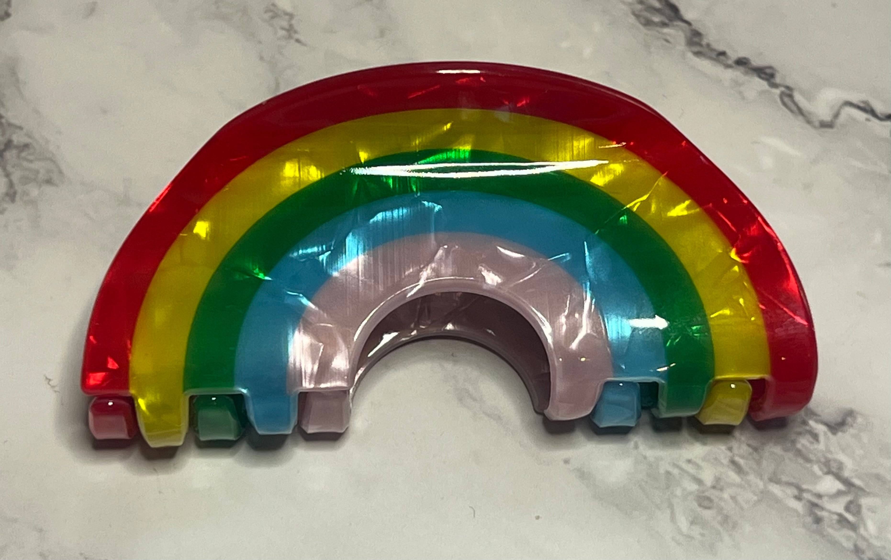Hair Claw / Clip - Colorful Rainbow